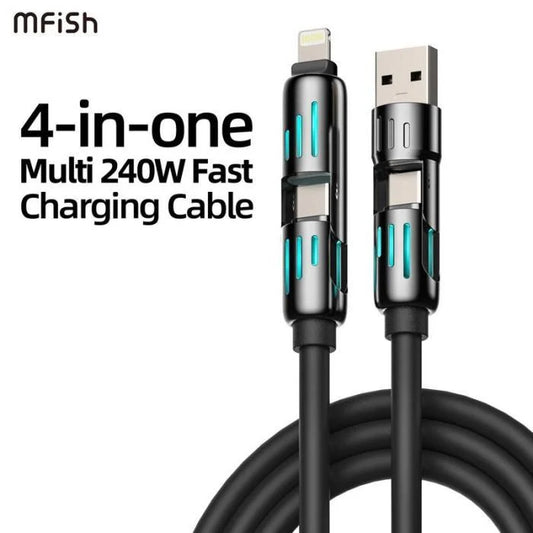 4-in-1 Multi USB Charging Cable | كابل شحن USB متعدد 4 في 1